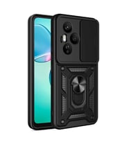 Lexroo Honor 400 Pro Kılıf Magnetik Standlı Kamera Korumalı Sürgülü Vega Kılıf - Siyah