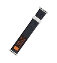 Newface Apple Watch 38mm Alice Kumaş Kordon - Siyah-Gri