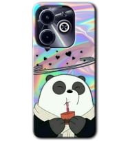 İnfinix Hot 40i Kılıf HD Desen Baskılı Kılıf - Milkshake Panda
