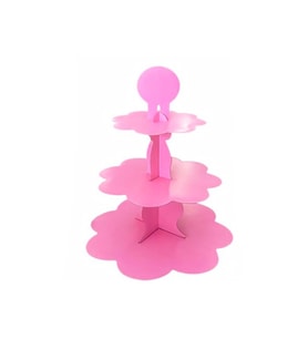 Düz Pembe Kek Standı M281