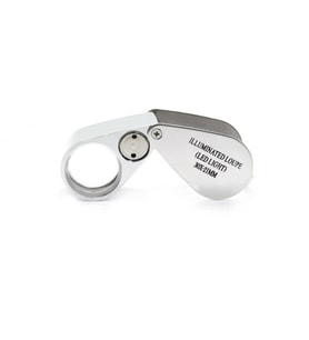 Kontrol Için Özel Kutulu Metal Işıklı Lup 30X21