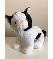 Sesli Miyavlayan Peluş Kedi 35cm (Siyah)