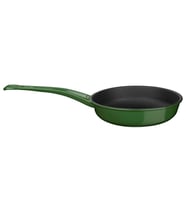 Lava Döküm Yuvarlak Kızartma Tavası Döküm Demir Yekpare Saplı Çap(Ø)24cm. (Yeşil)