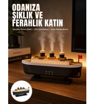 Ultra Sessiz Titanik Gemi Led Işıklı Aroma Difüzörü Oda Nemlendirici Yeni Nesil