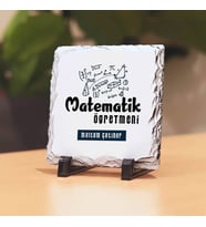 Matematik Öğretmenlerine Hediye Taş Baskı