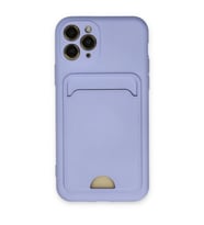 Apple iPhone 11 Pro Kılıf Kelvin Kartvizitli Silikon - Lila