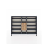 Arges Dolap 12 Raflı Tek Kapaklı  220x30x163 Antrasit-Çam/Antrasit