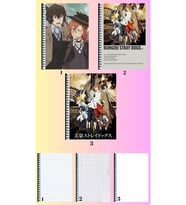 Bungou stray dogsA4 defter 3 adet çizgili + kareli + çizgisiz büyük boy 21*29 cm süper set