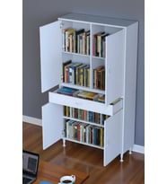 Eliusta Luma Kapaklı & Çekmeceli Banyo Dolabı 100 cm Genişlikte Beyaz Dolap 100x173x32,5 cm Depolama Dolabı
