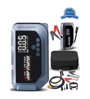 Vtn-605 Şarjlı 12.000 Mah Taşınabilir Çantalı Araç Akü Şarj Takviyeli Işıklı Hava Kompresörü
