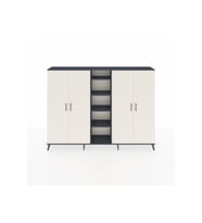 Arges Dolap 12 Raflı 4 Kapaklı 220x30x163 Antrasit-Aytaşı/Antrasit