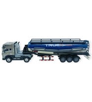 Metal Tır 1:24 - Sesli Işıklı Tanker Tır 39 cm - Gri Kafa