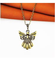 Antik Sarı Melek Kadın Kolye (Bronz)