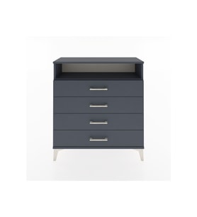 Arges Şifonyer Tek Raflı 4 Çekmeceli 88x30x96 Antrasit-Antrasit