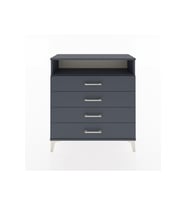 Arges Şifonyer Tek Raflı 4 Çekmeceli 88x30x96 Antrasit-Antrasit