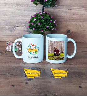 Öğretmenler Günü Hediyesi Kupa Bardak Beyaz Fotoğraflı