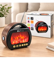 Northcity Fenerli Şömineli Bluetooth Radyo Hoparlör (AM/FM/SW, USB/Type-C, TF)