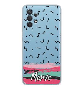 Samsung Brush Pattern Tasarımlı Şeffaf Telefon Kılıfı