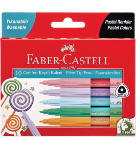 Faber Castell Comfort Keçeli Kalem Pastel Renkler 10'lu