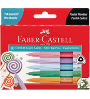 Faber Castell Comfort Keçeli Kalem Pastel Renkler 10'lu