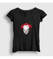 Presmono Kadın Siyah Pennywise Stephen King It T-Shirt 372482tt
