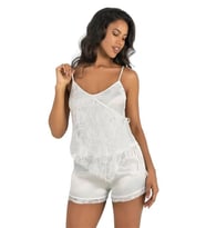Arias Closet Ekru Saten Şort Takımı 9204