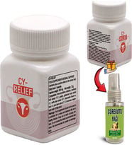 Cy-Relief: 2 Adet Amerikan Kızılcığı Ebegümeci Adaçayı C Vitamini Esktarlarıyla Erkeğe Özel Destekl