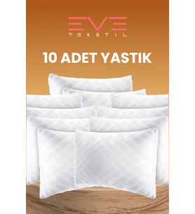 Eve Tekstil - 10 Adet Diamond Kalite Kapitone Yastık 50x70 cm 800 gr