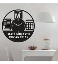 Kişiye Özel Muhasebeci Temalı Duvar Saati