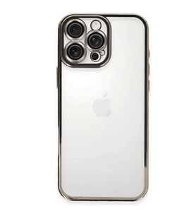 Apple iPhone 16 Pro Kılıf Razer Lensli Silikon - Titanyum Gri