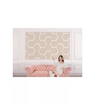 Pastel Renkli Geometrik Desenli Duvar Kağıdı-5790