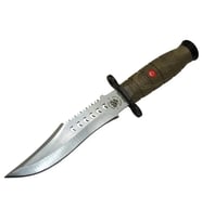 1522 Haki Komando Bıçağı 30cm - Tırtıklı Sırt, Kılıflı
