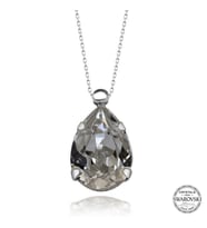 Swarovski Crystal Taşlı Damla Gümüş Kadın Kolye