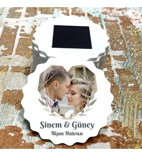 Magnet Hediyelik - Gelin / Damat Resimli Magnet - Söz, Nişan, Düğün, Nikah, Kına