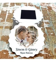 Magnet Hediyelik - Gelin / Damat Resimli Magnet - Söz, Nişan, Düğün, Nikah, Kına