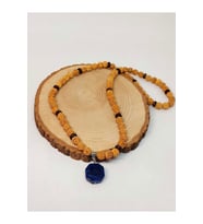 Sodalit Taşlı Rudraksha Tohum Kolye Dolama Bileklik 8mm (49728)