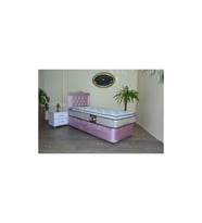 Baza Yatak Başlık 17473 TayTüy  Pembe Fırın Boya Pamuk kumaş pedli 100*200