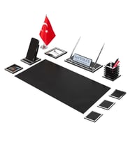 Asel Sümen Takımı 11 Parça Siyah Full Set (Gümüş)