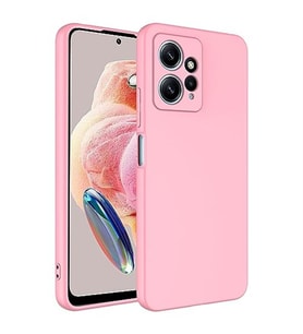 Coverzone Xiaomi Redmi Note 12 4G İle Uyumlu Kılıf Z-Mara Lansman Vieri Tam Koruma Arka Kapak Kamera Koruma Çıkıntılı Pürüzsüz Yüzey Pembe