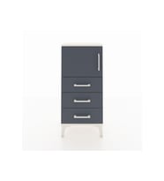 Arges Komodin Tek Raflı 3 Çekmeceli Tek Kapaklı 44x30x96 Aytaşı-Antrasit