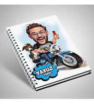 Özgür Ruhlu Adam Karikatürlü Defter