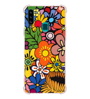 PrintiFy Samsung Galaxy A20S Uyumlu Retro Color 2 Baskılı Şeffaf Köşe Korumalı Antişok Kılıf
