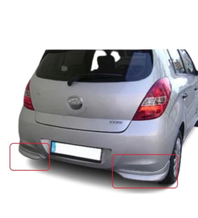 Hyundai i20 2009-2013 Arka Flap 🚘  Dayanıklı Plastik, Sportif Tasarım, Kolay Montaj (Standart)