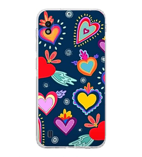 PrintiFy Samsung Galaxy A10 ile Uyumlu Retro Color 3  Kamera Korumalı Şeffaf  Kılıf