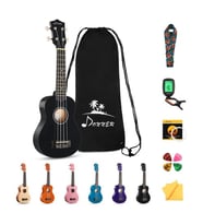 Donner DUS-10D Soprano Ukulele Seti (Siyah)