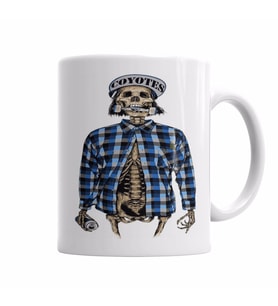 Coyotes Caveira Bone Kupa Bardak Porselen