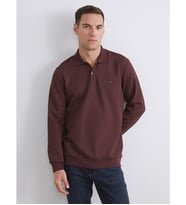 LCWAIKIKI Classic Bordo Polo Yaka Uzun Kollu Erkek Sweatshirt