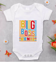 BK Kids İsimli Big Boss Tasarımlı Bebek Body Zıbın - Model 1