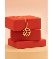 Voleybol Topu Gümüş Kolye (Gold)