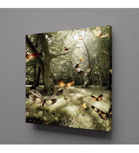 KELEBEKLER KANVAS TABLO 120x120cm (Karışık)